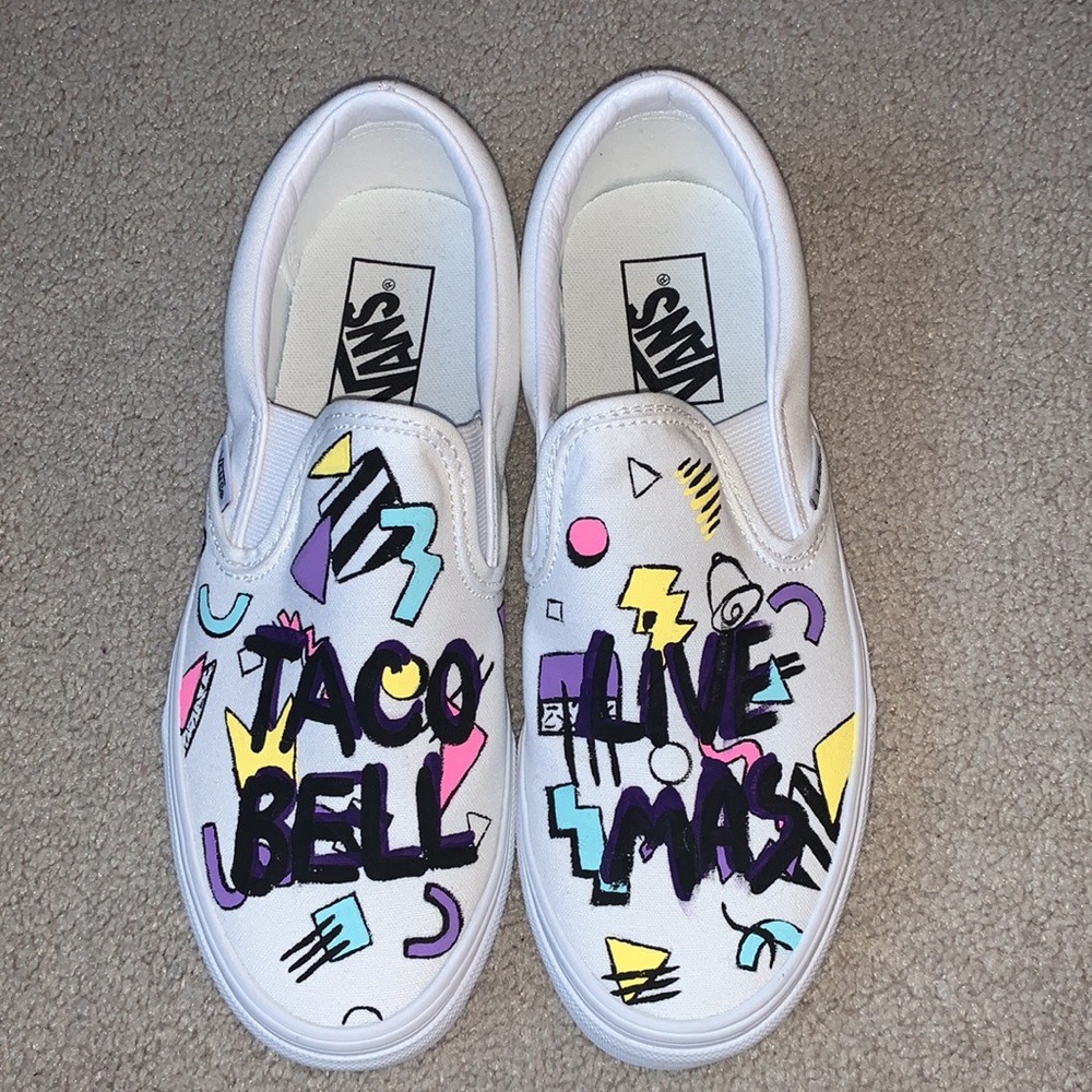 Taco Bell Vans (Women’s 7.5 / men’s 6) custom